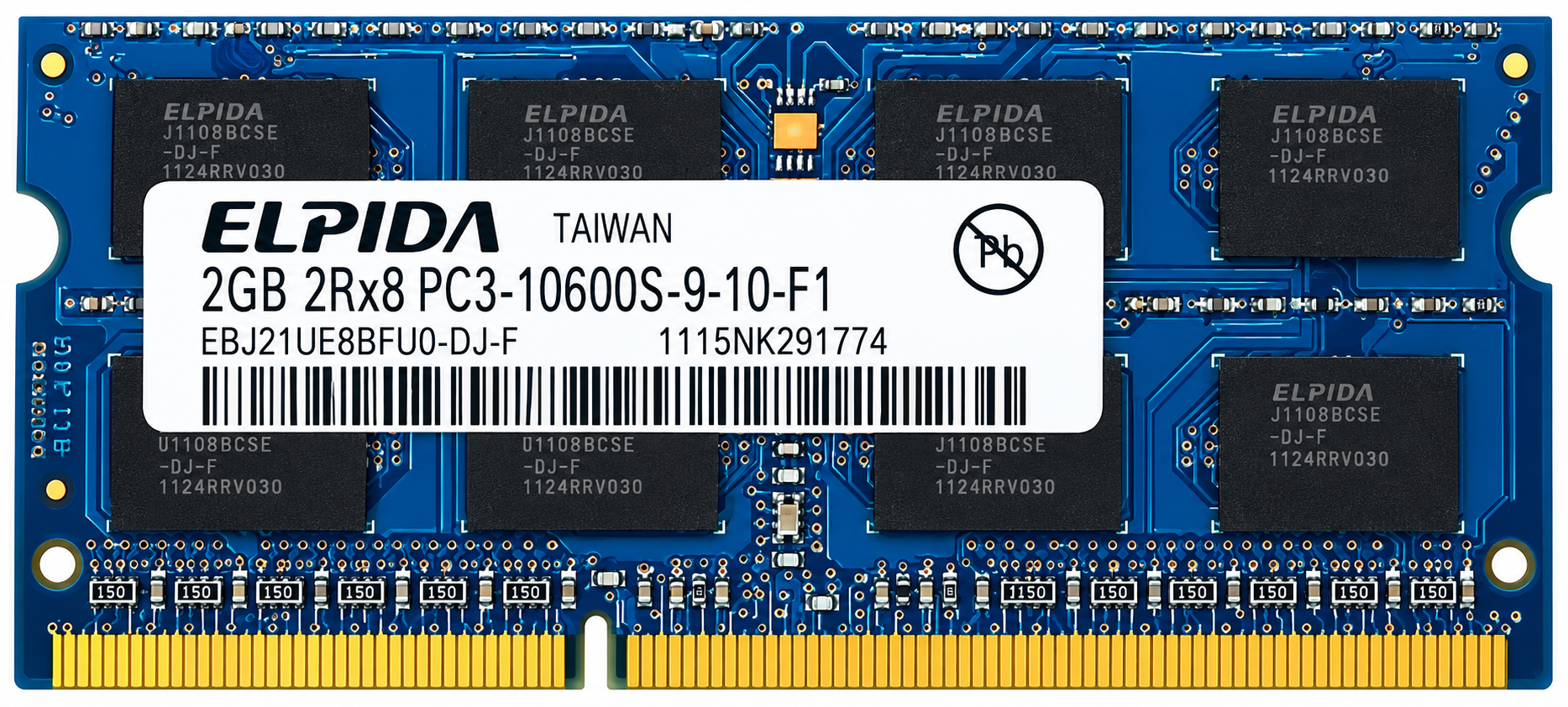 Elpida 2GB 2Rx8 PC3- 10600S